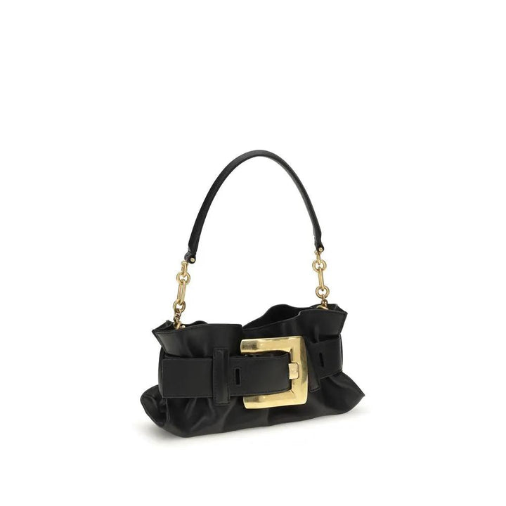 Balmain Sample Sale | Balmain Black Calf Leather Bos Taurus Shoulder Bag - | Designer outlet