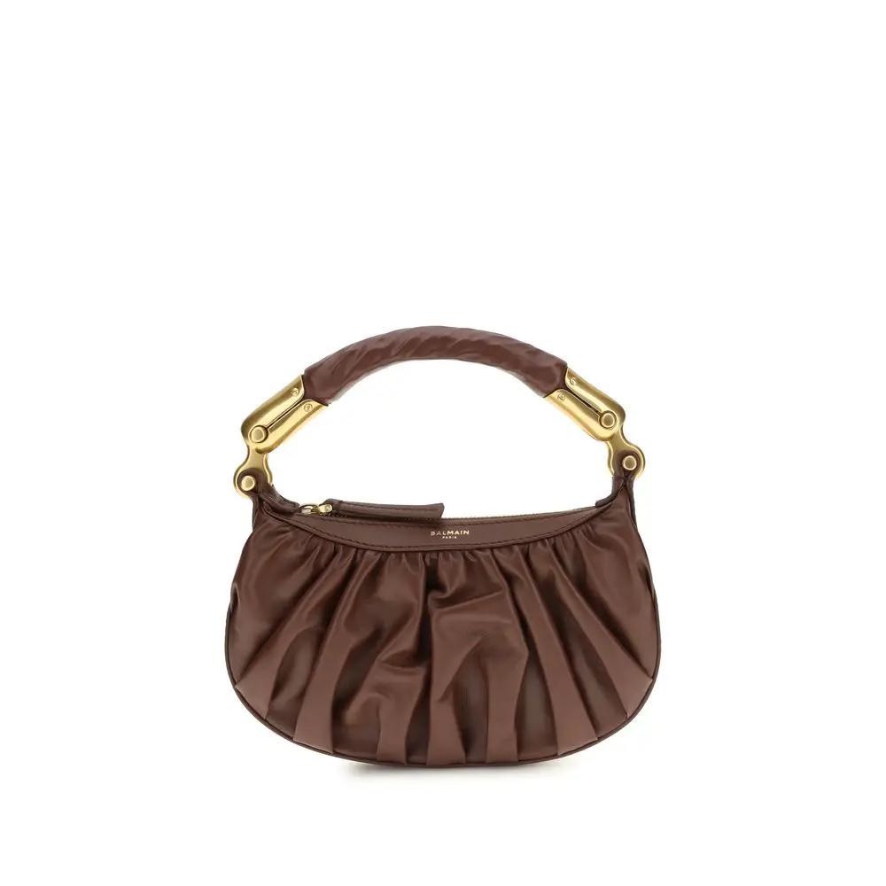Balmain Sample Sale | Balmain Brown Calf Leather Bos Taurus Shoulder Bag - | Designer outlet