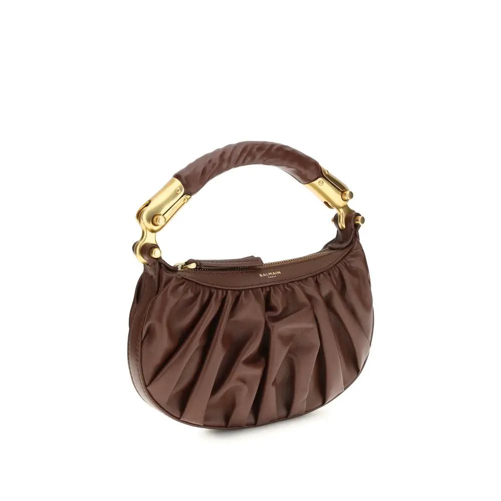 Balmain Sample Sale | Balmain Brown Calf Leather Bos Taurus Shoulder Bag - | Designer outlet