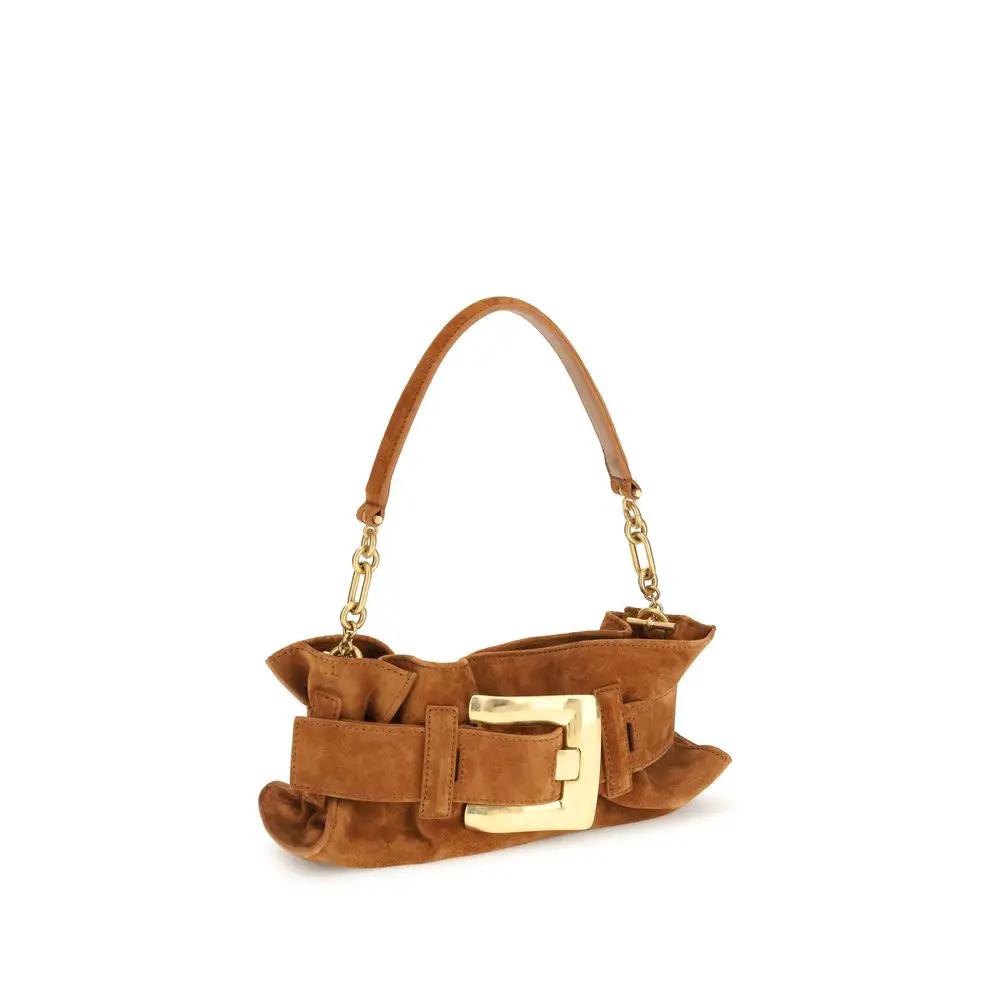 Balmain Sample Sale | Balmain Beige Calf Leather Bos Taurus Shoulder Bag - | Designer outlet