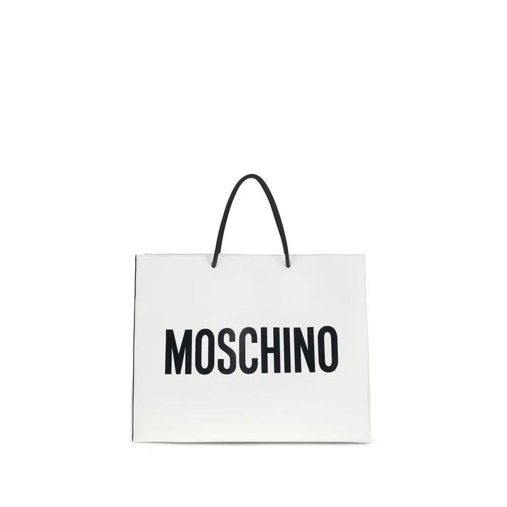 Moschino Sample Sale | Moschino White Calf Leather Bos Taurus Handbag - | Designer outlet