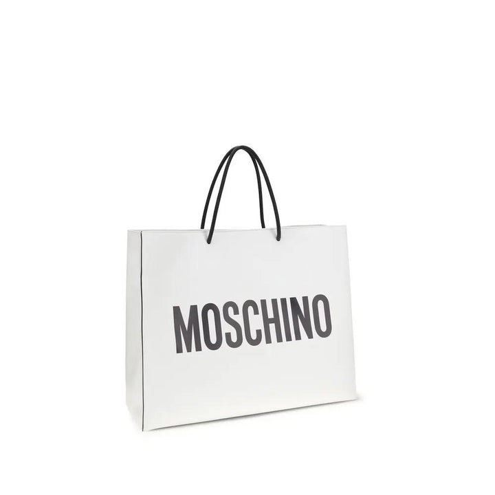 Moschino Sample Sale | Moschino White Calf Leather Bos Taurus Handbag - | Designer outlet