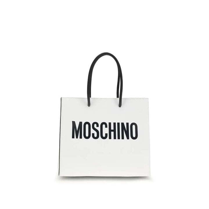 Moschino Sample Sale | Moschino White Calf Leather Bos Taurus Handbag - | Designer outlet