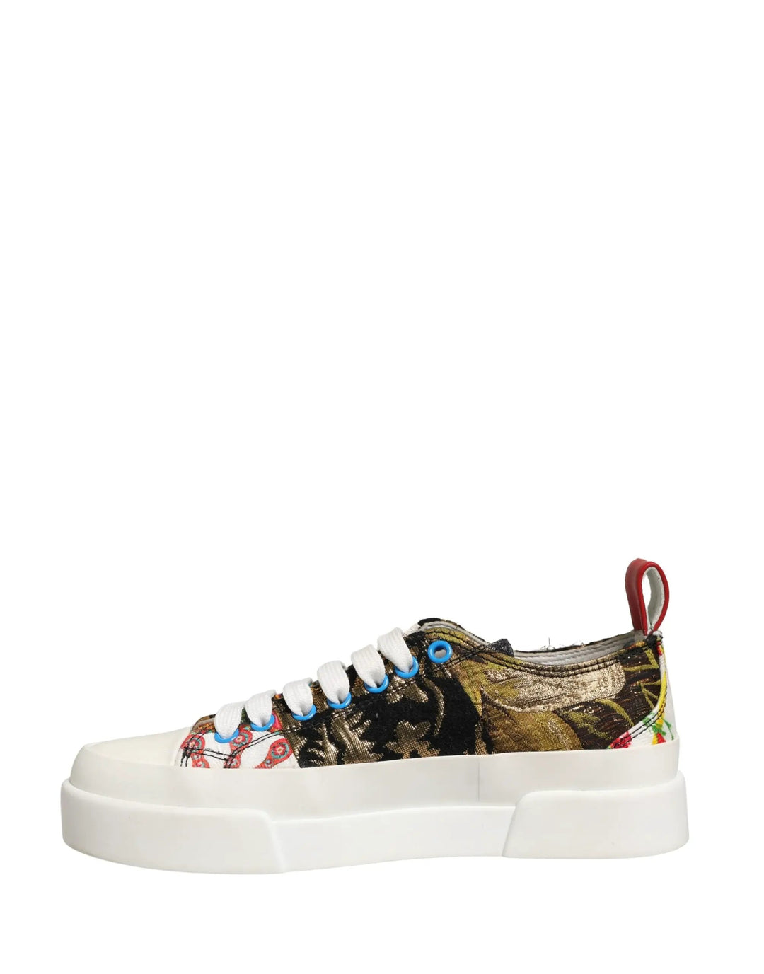Dolce &amp; Gabbana Multicolor Patchwork Low Top Sneakers Shoes