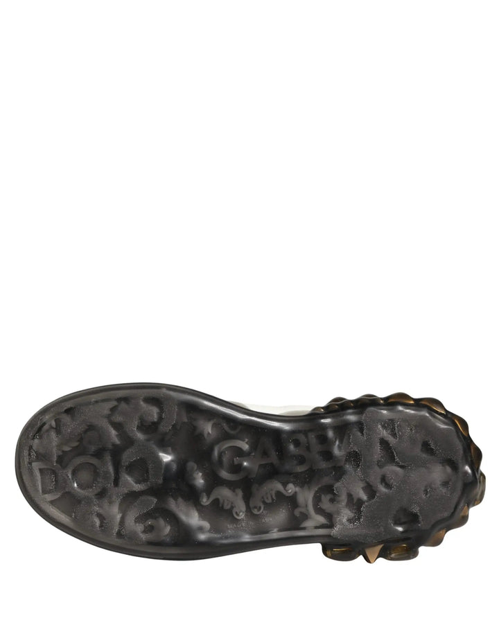 Dolce &amp; Gabbana Multicolor Crystal StuddedLOVE Sneakers Shoes