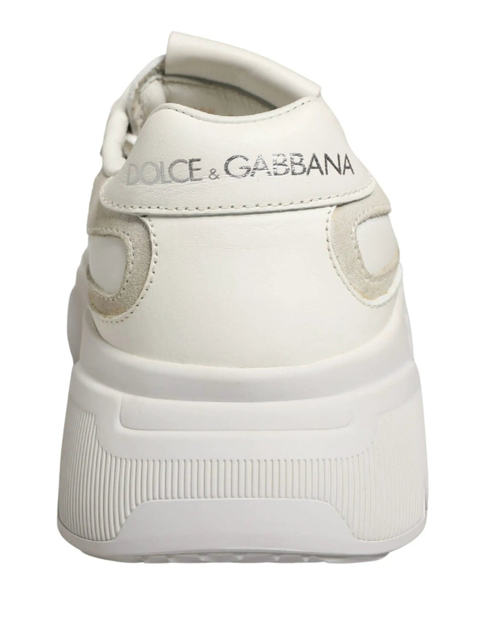 Dolce &amp; Gabbana White Leather Daymaster Low Top Sneakers Shoes