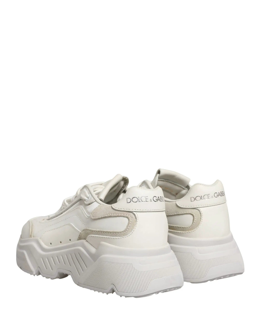 Dolce &amp; Gabbana White Leather Daymaster Low Top Sneakers Shoes