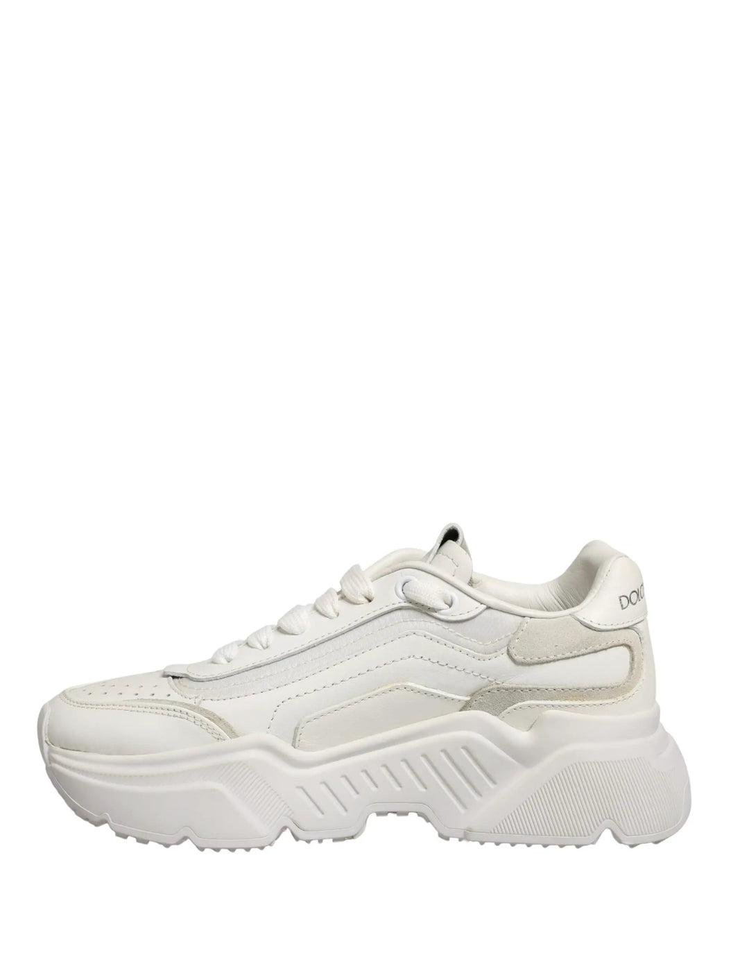 Dolce &amp; Gabbana White Leather Daymaster Low Top Sneakers Shoes