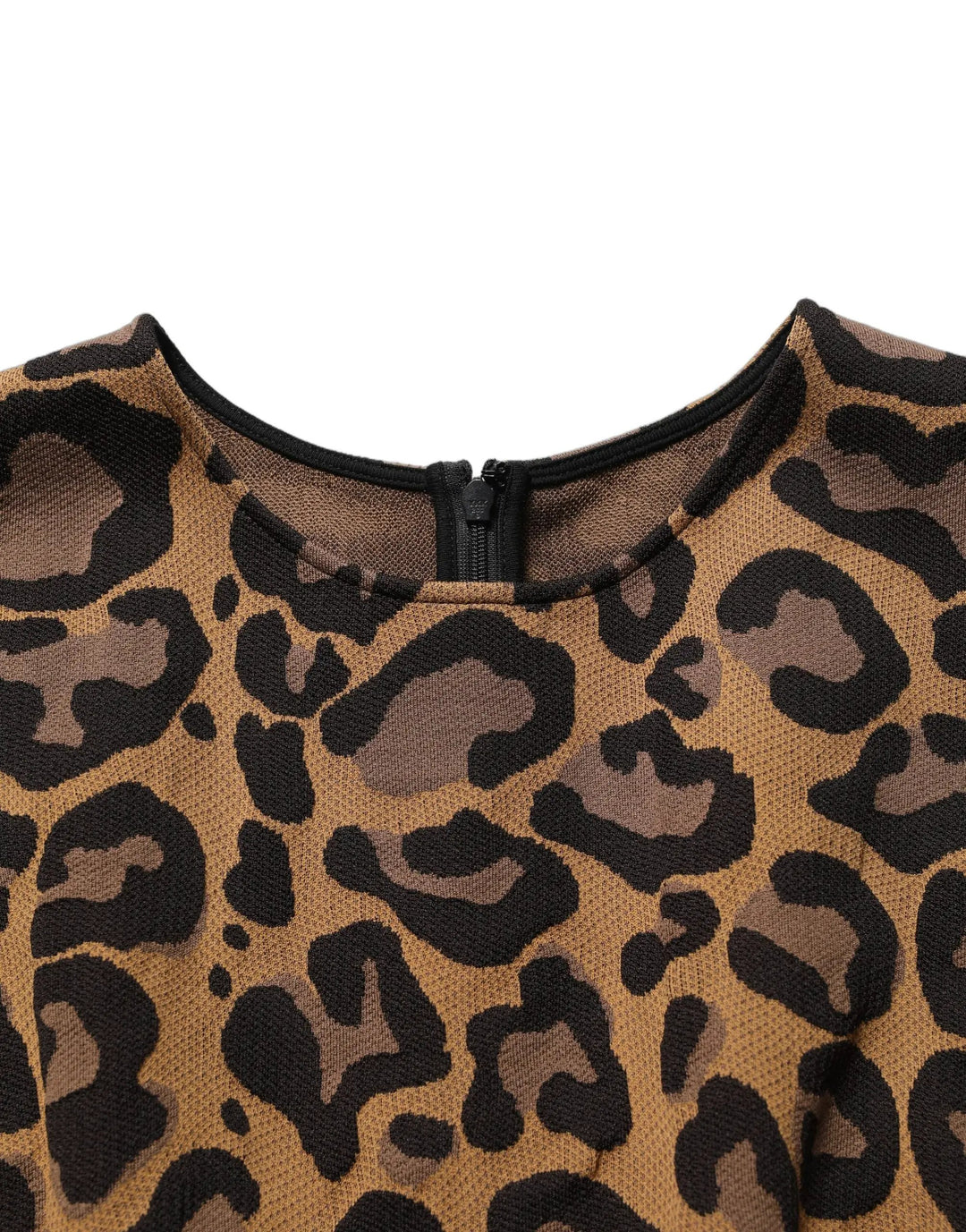 Dolce &amp; Gabbana Sample Sale | Dolce &amp; Gabbana Brown Leopard Jacquard Knee Length Dress - | Designer outlet