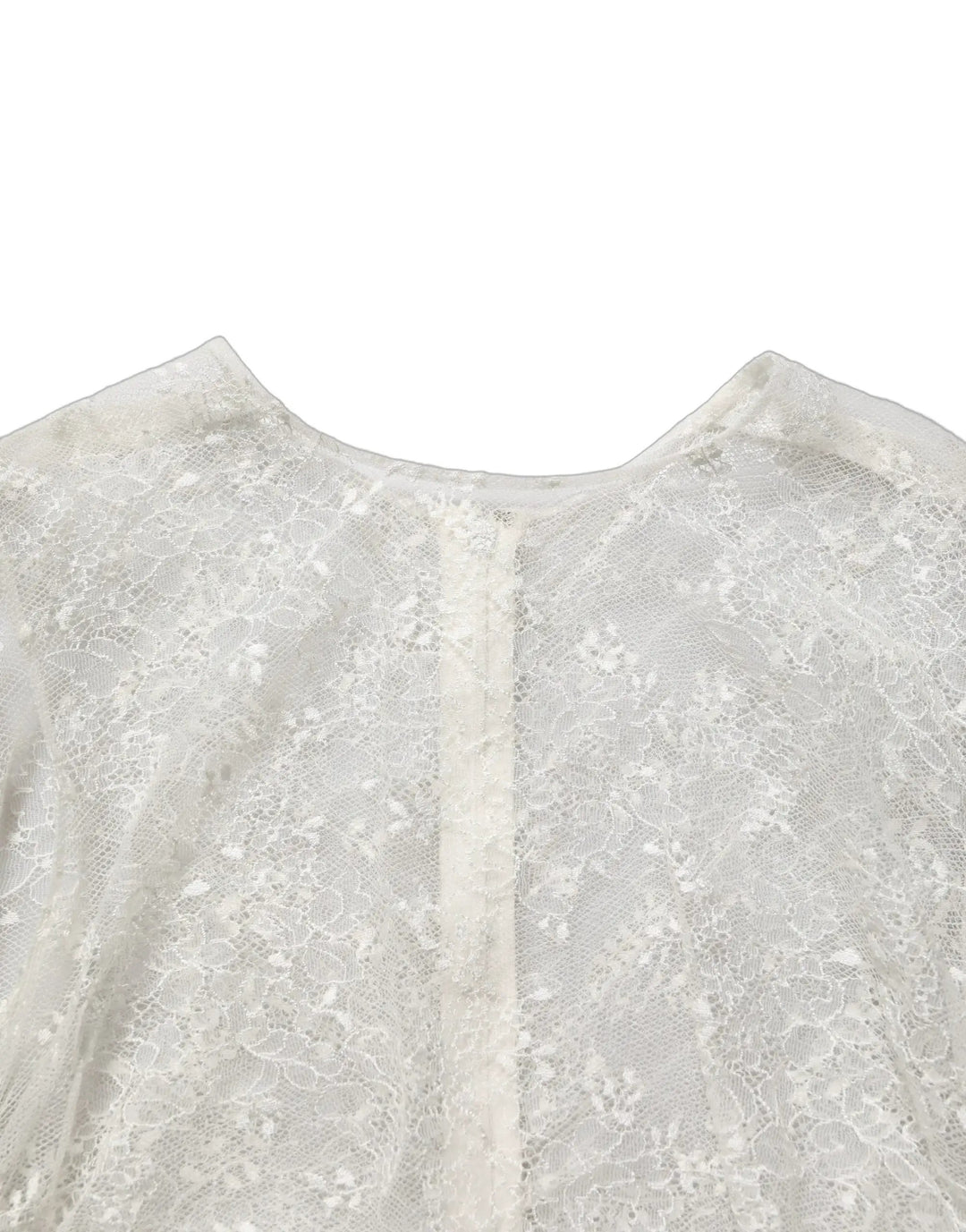 Dolce &amp; Gabbana White Floral Lace Sheer Sleeveless Midi Dress