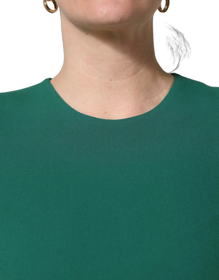 Dolce &amp; Gabbana Green Viscose Long Sleeves A-line Mini Dress