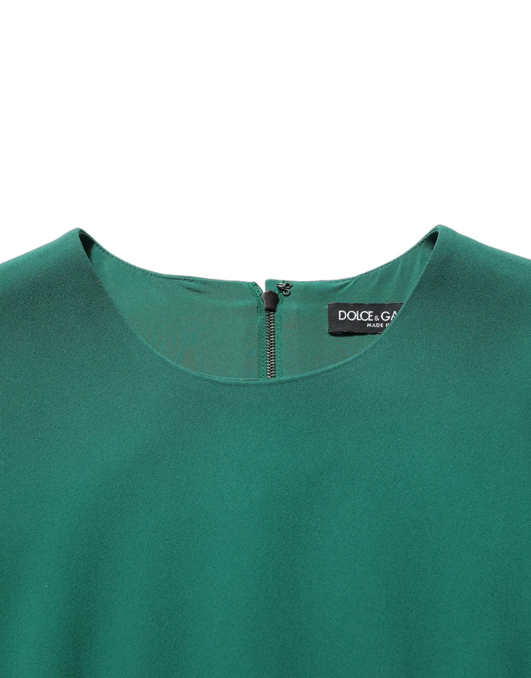 Dolce &amp; Gabbana Green Viscose Long Sleeves A-line Mini Dress