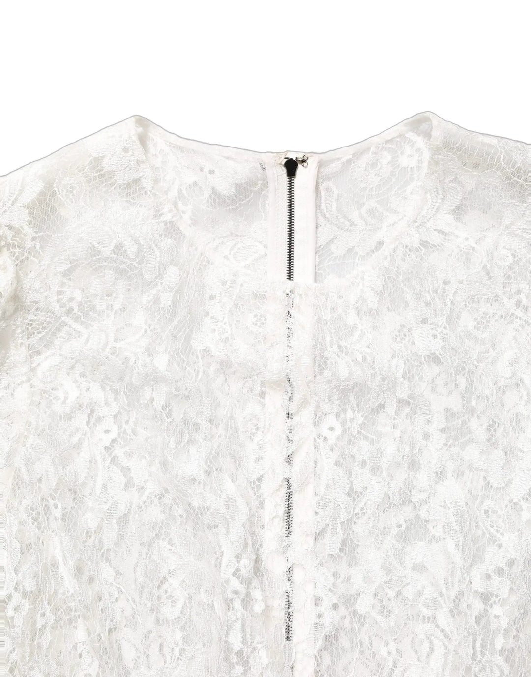 Dolce &amp; Gabbana White Lace Top Embellished Black Skirt Dress