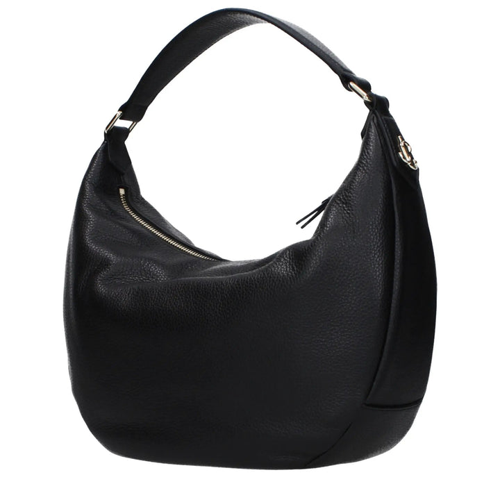 Jimmy Choo Black Leather Shoulder Bag