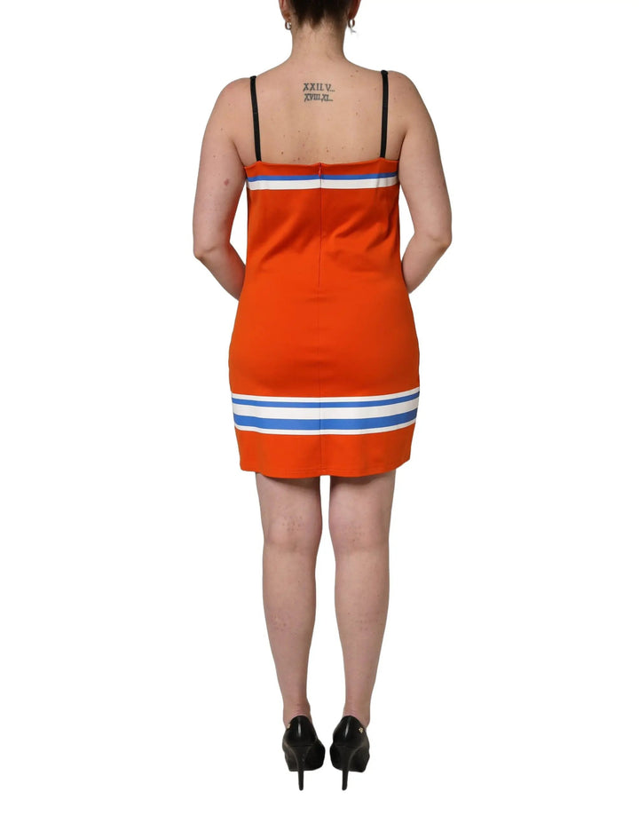 Dolce &amp; Gabbana Orange Cotton Superbowl Football Inspired Mini Dress