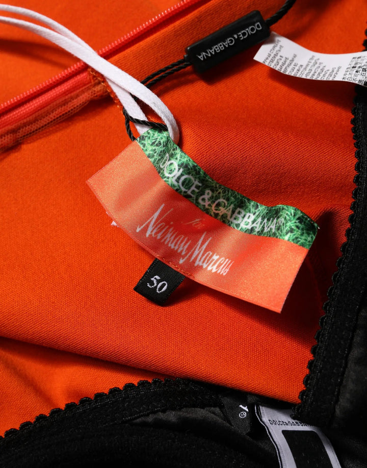 Dolce &amp; Gabbana Orange Cotton Superbowl Football Inspired Mini Dress