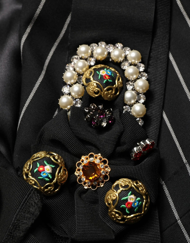 Dolce &amp; Gabbana Sample Sale | Dolce &amp; Gabbana Black Stripe Double-Breasted Blazer Jacket - | Designer outlet