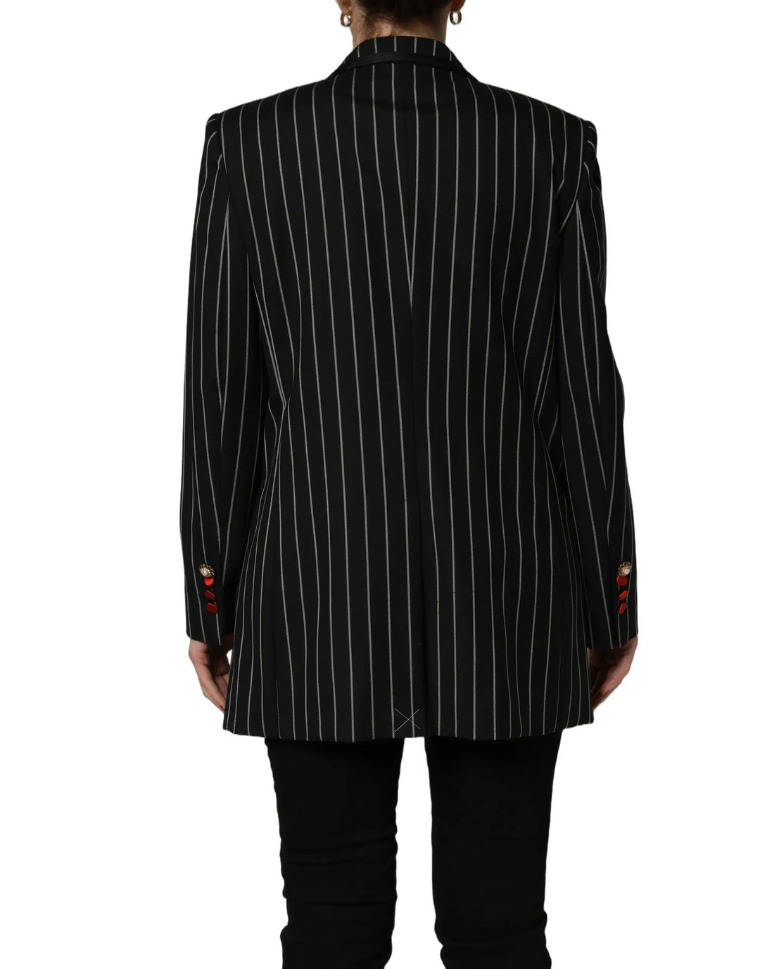 Dolce &amp; Gabbana Sample Sale | Dolce &amp; Gabbana Black Stripe Double-Breasted Blazer Jacket - | Designer outlet