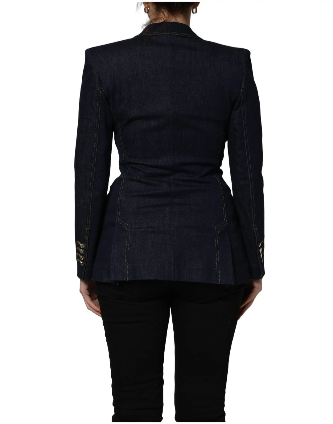 Dolce &amp; Gabbana Sample Sale | Dolce &amp; Gabbana Blue Single-Breasted Denim Blazer Jacket - | Designer outlet