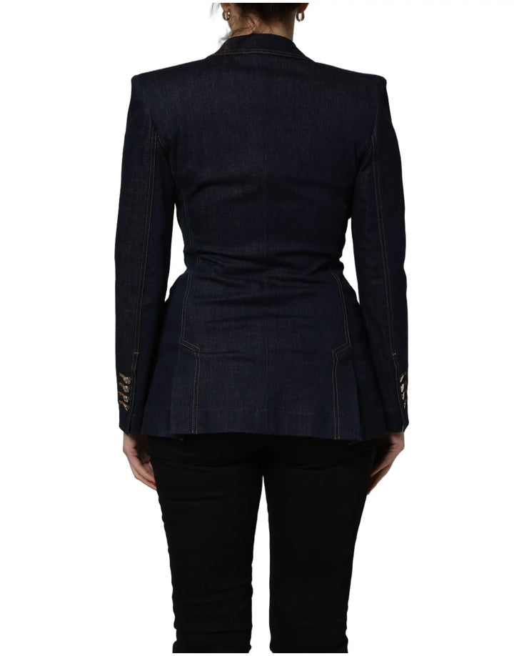 Dolce &amp; Gabbana Sample Sale | Dolce &amp; Gabbana Blue Single-Breasted Denim Blazer Jacket - | Designer outlet