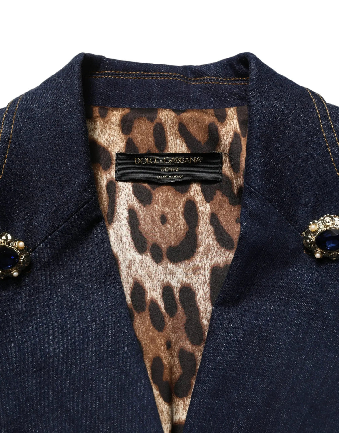 Dolce &amp; Gabbana Sample Sale | Dolce &amp; Gabbana Blue Single-Breasted Denim Blazer Jacket - | Designer outlet