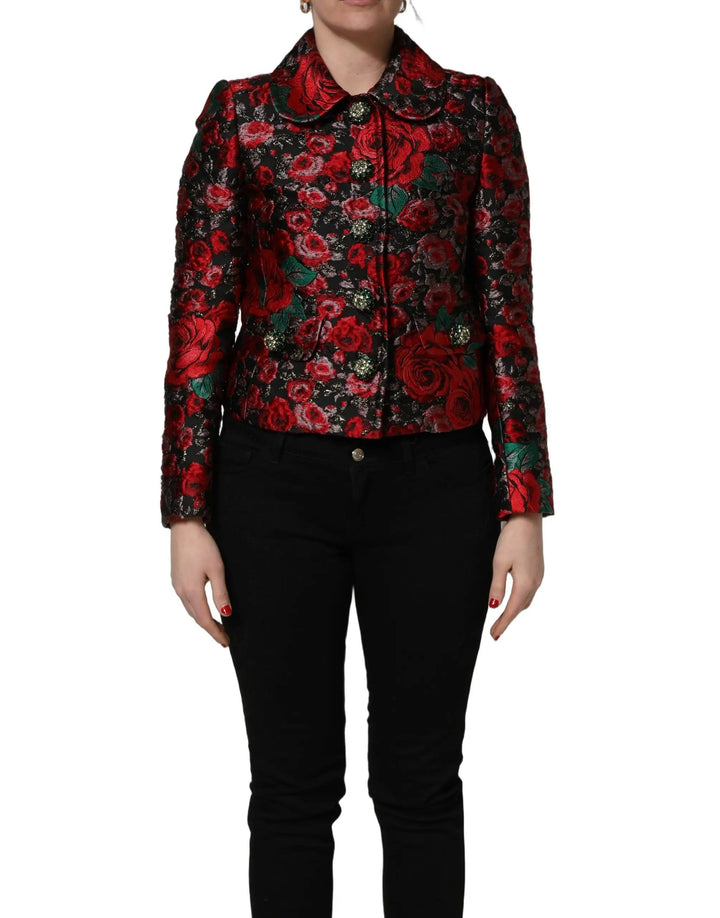 Dolce &amp; Gabbana Sample Sale | Dolce &amp; Gabbana Multicolor Floral Brocade ButtonBlazer Jacket - | Designer outlet