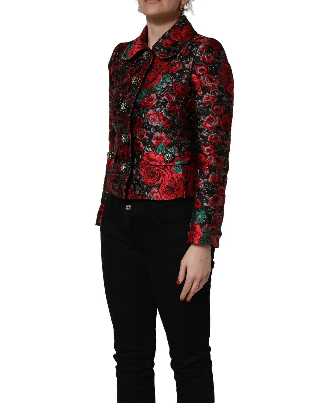 Dolce &amp; Gabbana Sample Sale | Dolce &amp; Gabbana Multicolor Floral Brocade ButtonBlazer Jacket - | Designer outlet