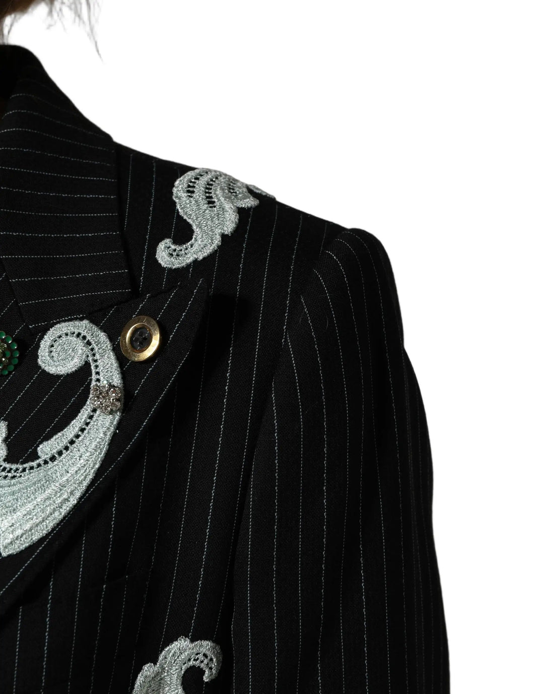 Dolce &amp; Gabbana Sample Sale | Dolce &amp; Gabbana Black Stripe Double-Breasted Blazer Jacket - | Designer outlet