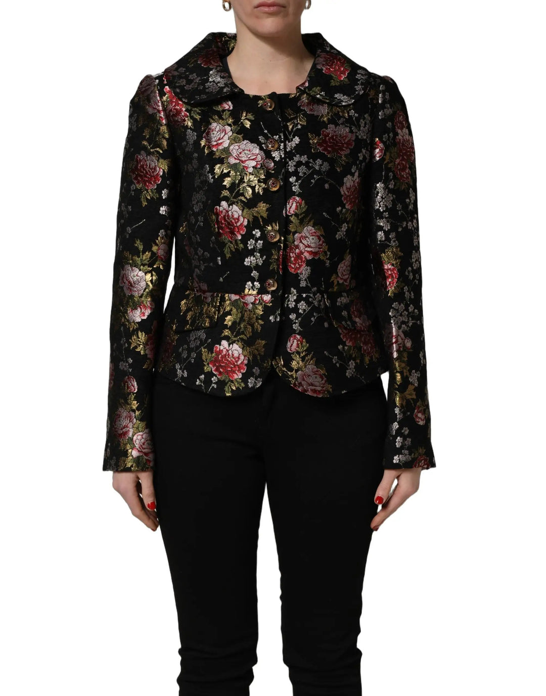 Dolce &amp; Gabbana Sample Sale | Dolce &amp; Gabbana Multicolor Floral Brocade Blazer Jacket - | Designer outlet
