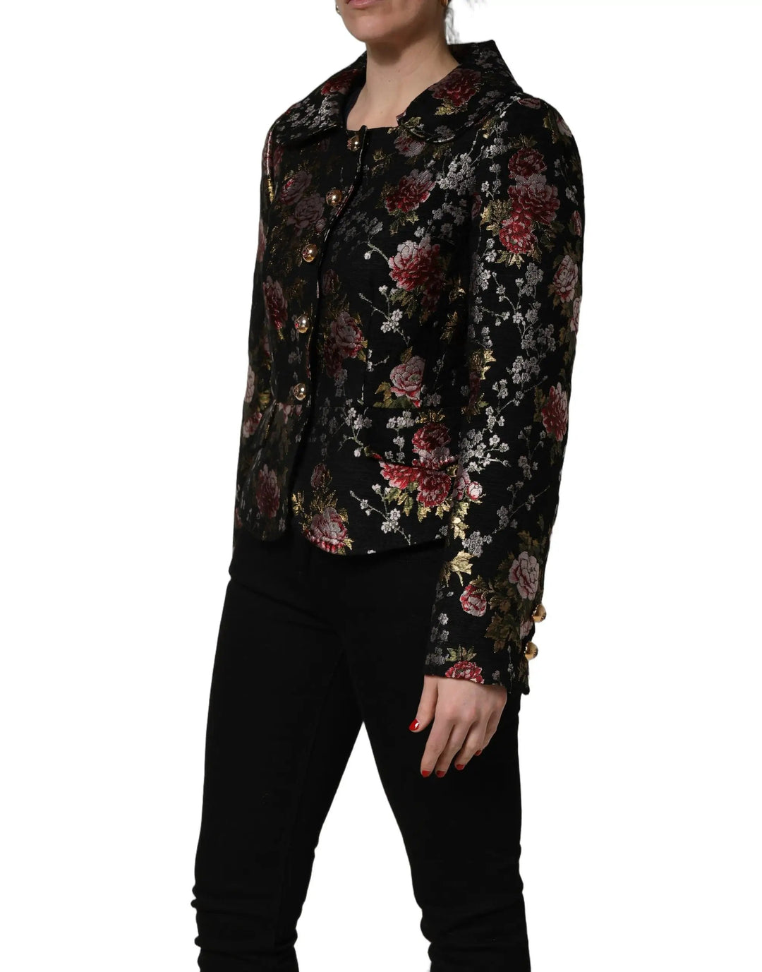Dolce &amp; Gabbana Sample Sale | Dolce &amp; Gabbana Multicolor Floral Brocade Blazer Jacket - | Designer outlet