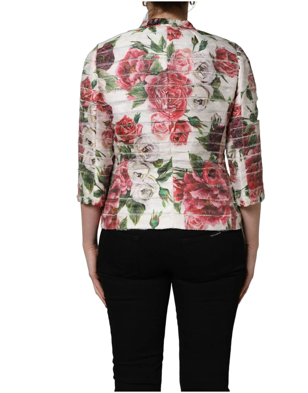 Dolce &amp; Gabbana Sample Sale | Dolce &amp; Gabbana Multicolor Peony Print Polyester Coat Jacket - | Designer outlet