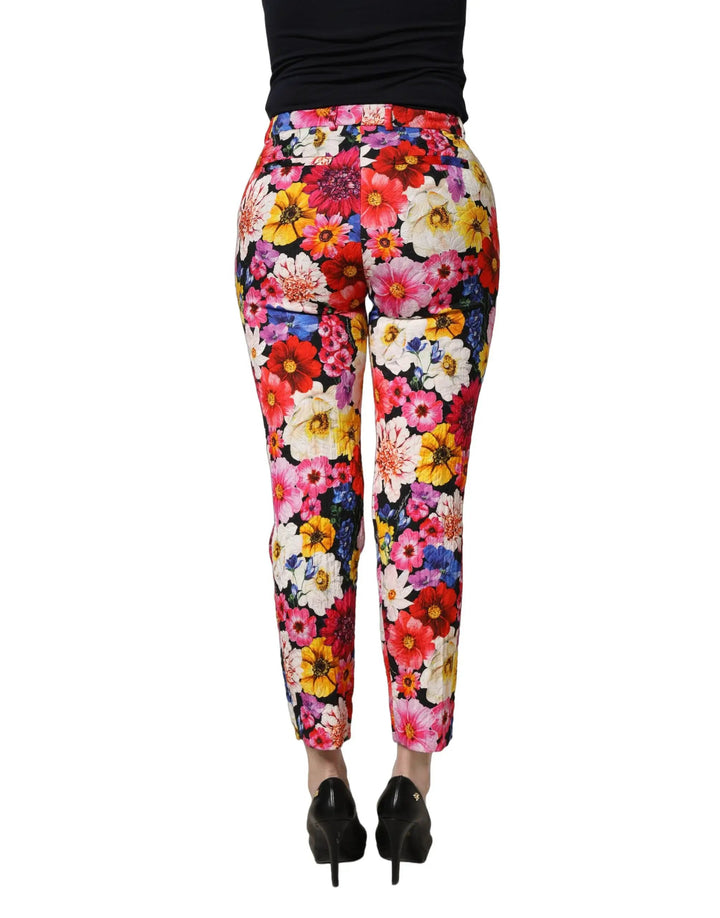 Dolce &amp; Gabbana Sample Sale | Dolce &amp; Gabbana Multicolor Floral Print Tapered Trouser Pants - | Designer outlet