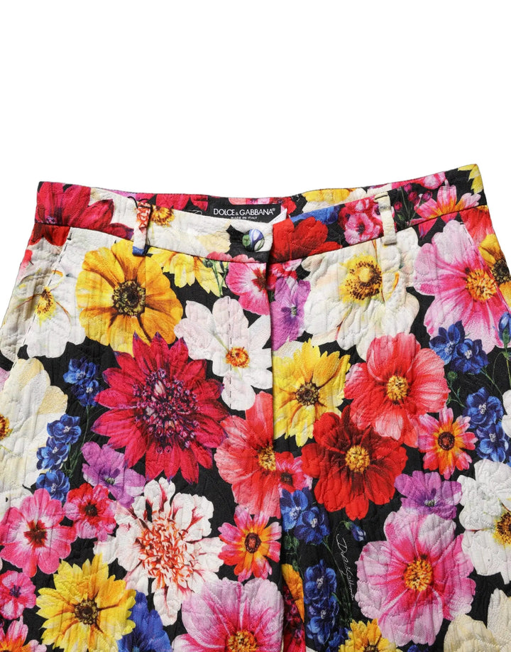 Dolce &amp; Gabbana Sample Sale | Dolce &amp; Gabbana Multicolor Floral Print Tapered Trouser Pants - | Designer outlet