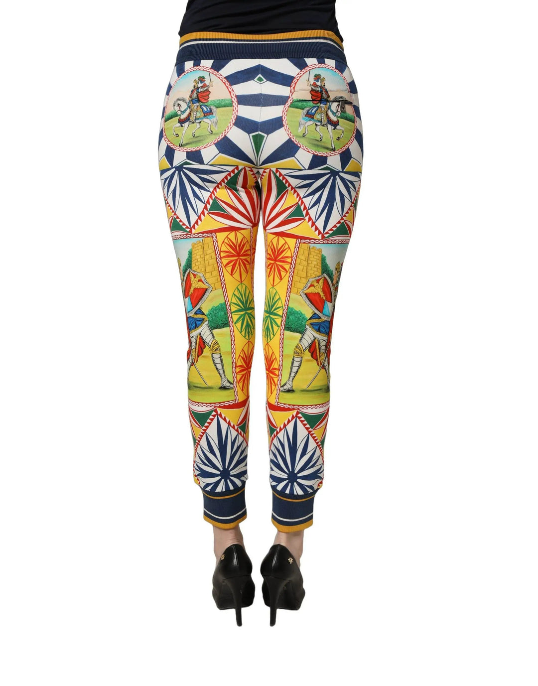 Dolce &amp; Gabbana Sample Sale | Dolce &amp; Gabbana Multicolor Siciliano Saretto Joggers Pants - | Designer outlet