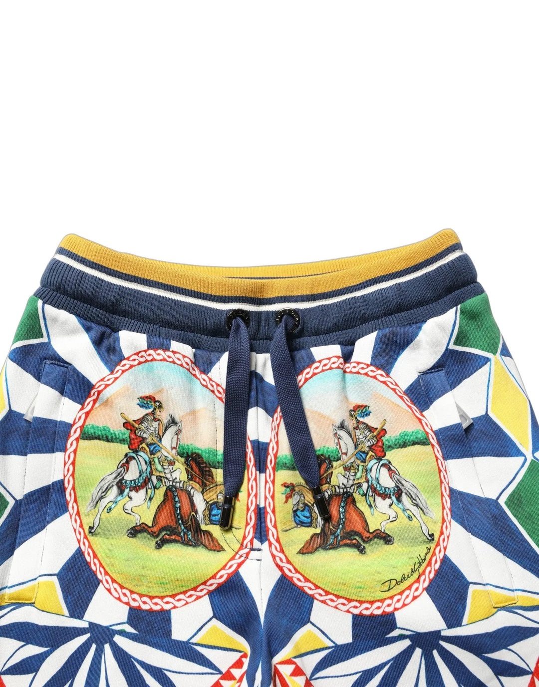 Dolce &amp; Gabbana Sample Sale | Dolce &amp; Gabbana Multicolor Siciliano Saretto Joggers Pants - | Designer outlet