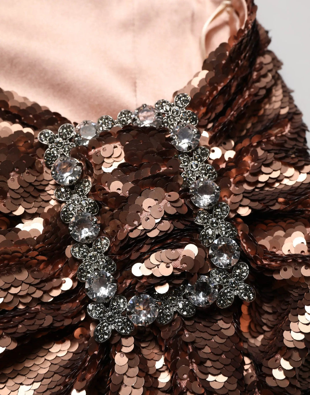 Dolce &amp; Gabbana Sample Sale | Dolce &amp; Gabbana Rose Gold Embellished Sequinned Maxi Skirt - | Designer outlet