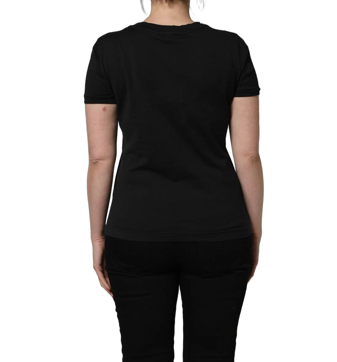 Dolce &amp; Gabbana Sample Sale | Dolce &amp; Gabbana Black Cotton Short-Sleeve Crew Neck T-shirt - | Designer outlet