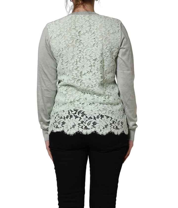 Dolce &amp; Gabbana Sample Sale | Dolce &amp; Gabbana Green ButtonDown LongSleeve Cardigan Sweater - | Designer outlet