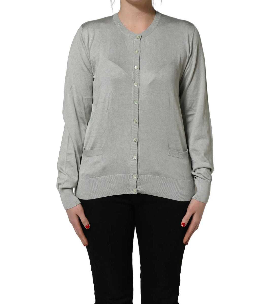 Dolce &amp; Gabbana Sample Sale | Dolce &amp; Gabbana Green ButtonDown LongSleeve Cardigan Sweater - | Designer outlet