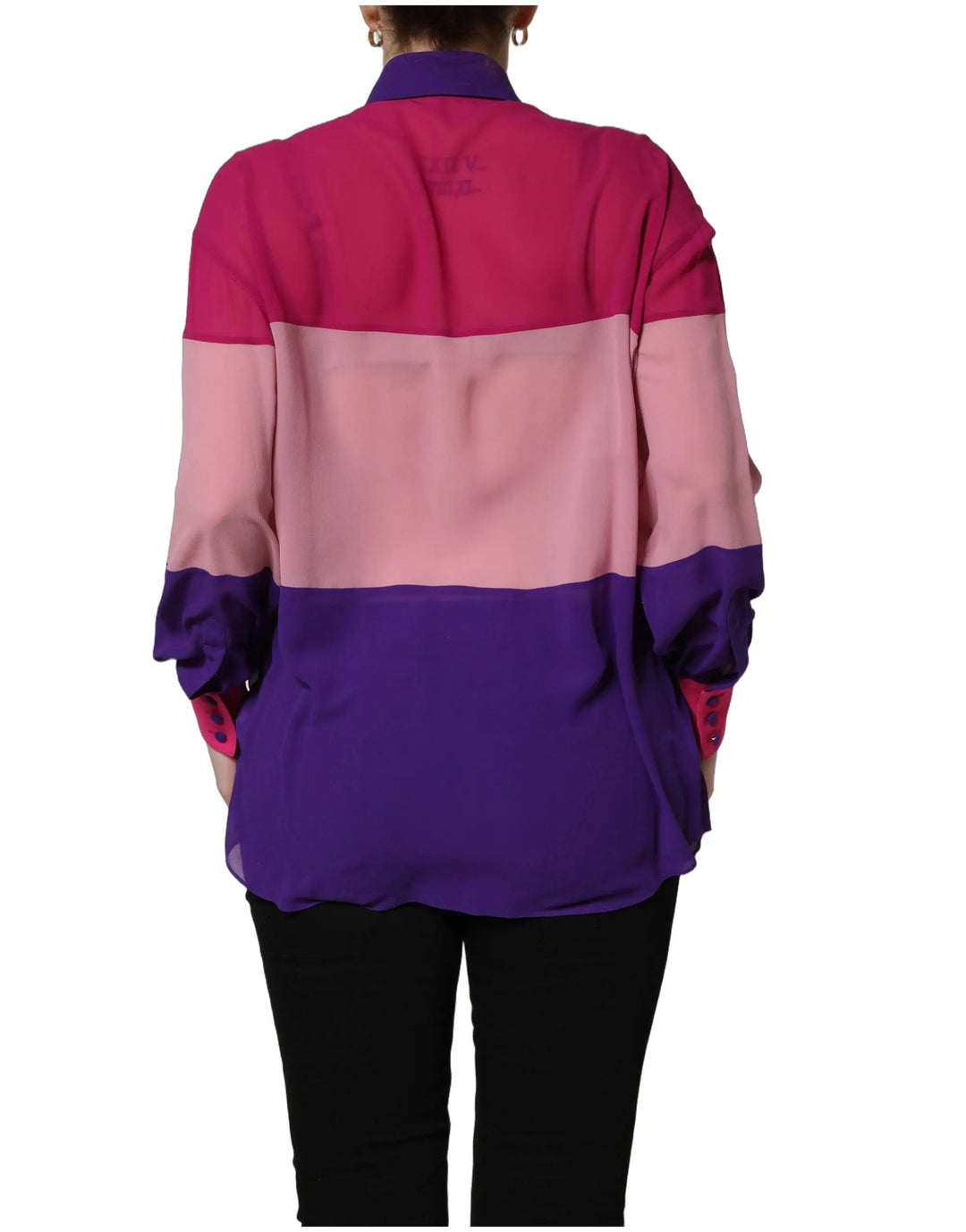 Dolce &amp; Gabbana Sample Sale | Dolce &amp; Gabbana Multicolor Silk Patchwork Shirt Blouse Top - | Designer outlet