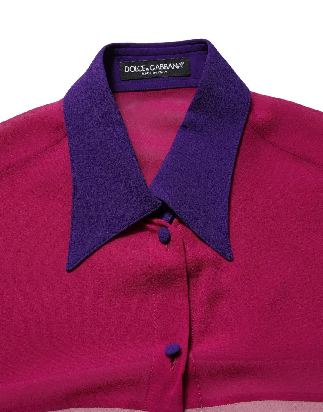 Dolce &amp; Gabbana Sample Sale | Dolce &amp; Gabbana Multicolor Silk Patchwork Shirt Blouse Top - | Designer outlet