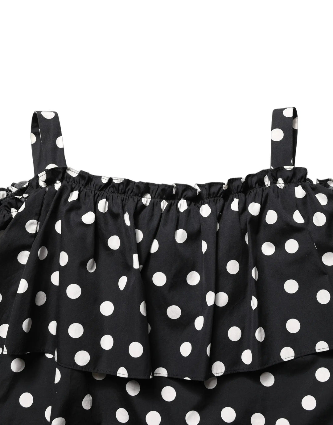 Dolce &amp; Gabbana Sample Sale | Dolce &amp; Gabbana Black White Polka Dot Off Shoulder Top - | Designer outlet