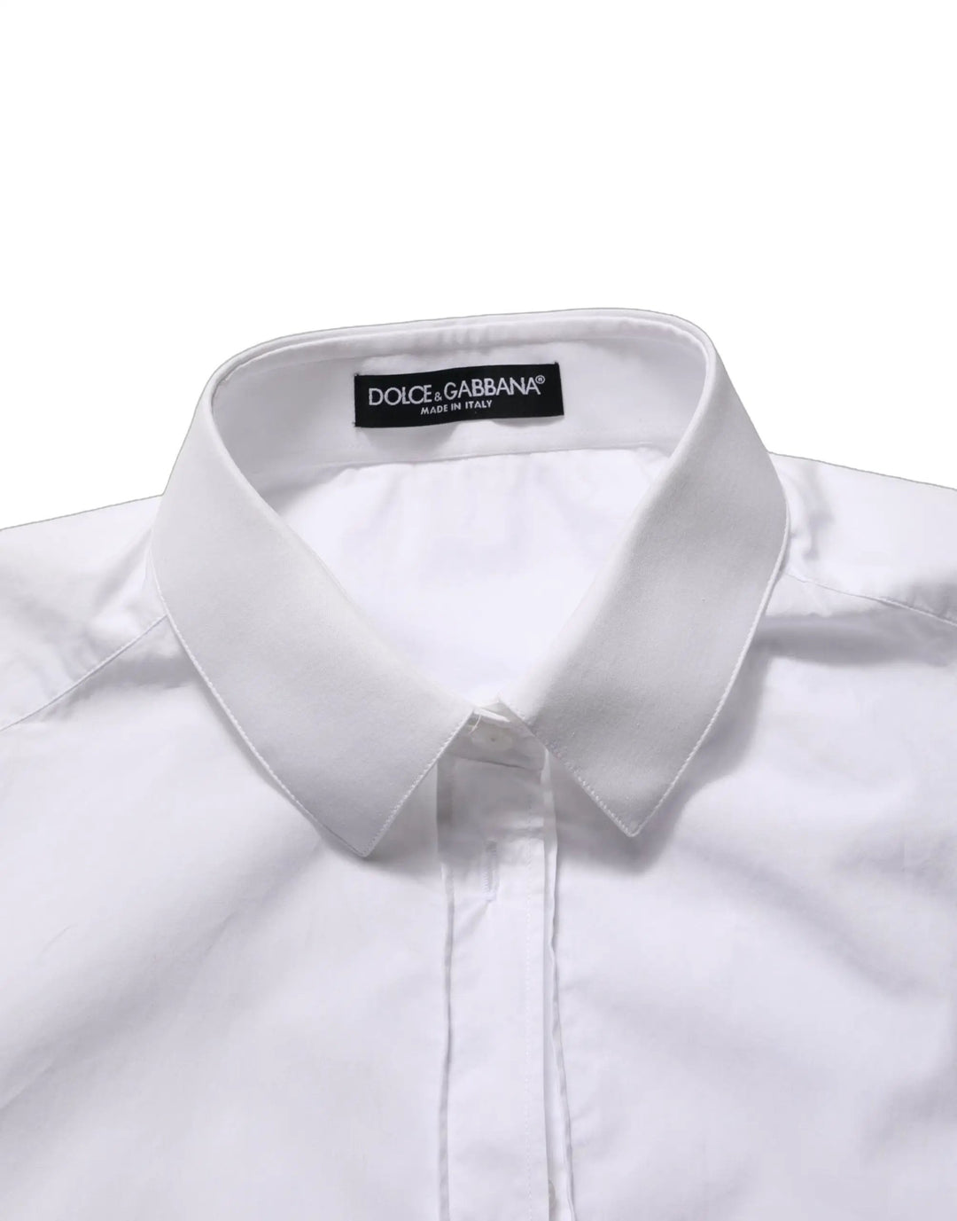 Dolce &amp; Gabbana Sample Sale | Dolce &amp; Gabbana White Cotton Long Sleeve Button-Up Shirt Top - | Designer outlet