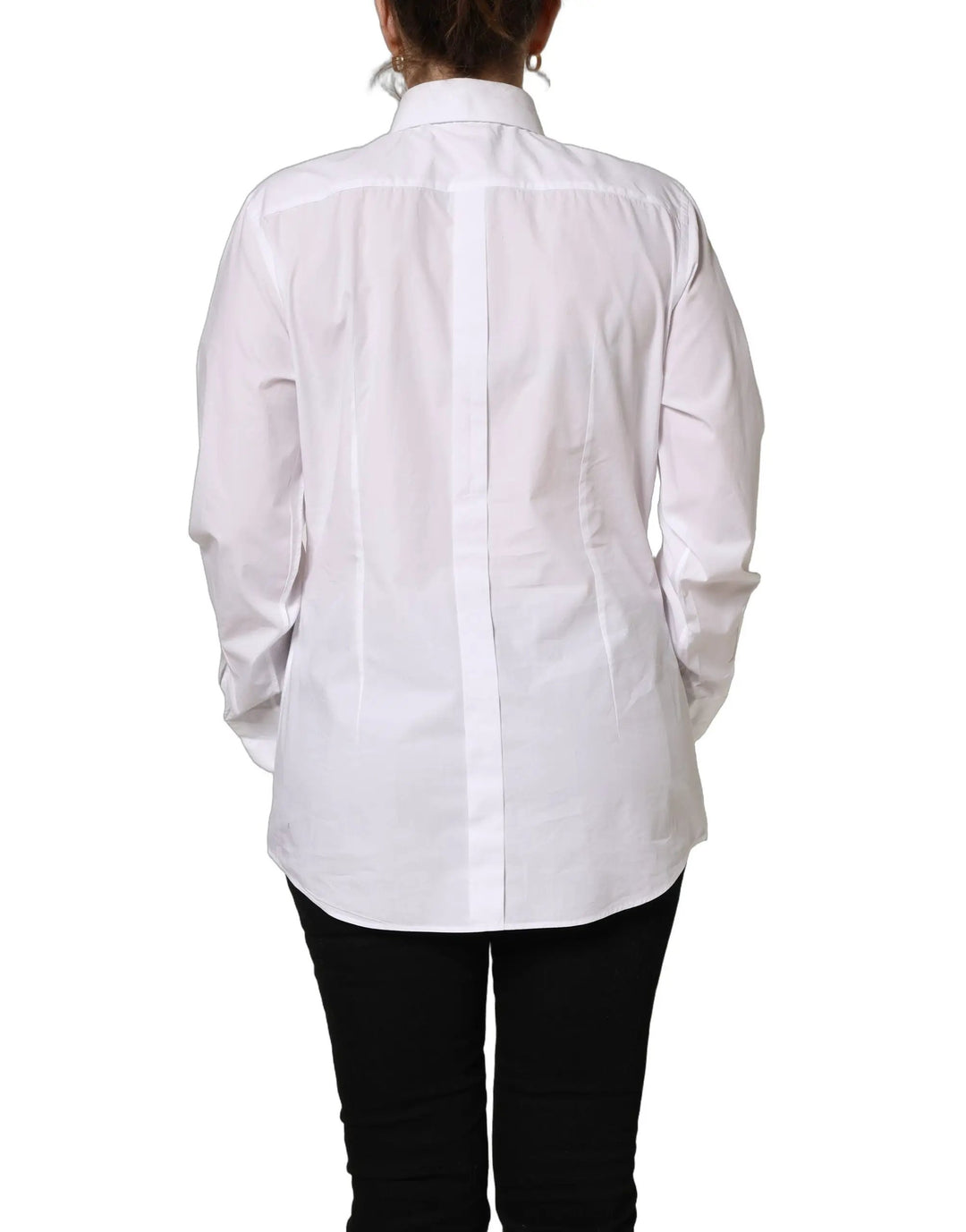 Dolce &amp; Gabbana Sample Sale | Dolce &amp; Gabbana White Cotton Long Sleeve Button-Up Shirt Top - | Designer outlet