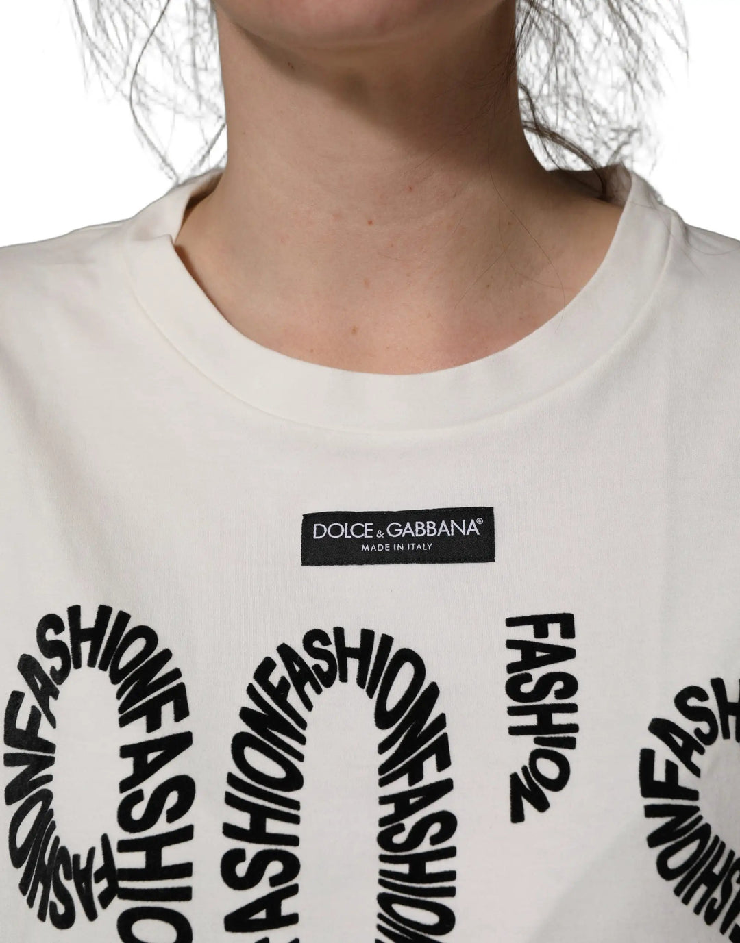 Dolce &amp; Gabbana Sample Sale | Dolce &amp; Gabbana White Cotton Graphic Sleeveless Tank Top - | Designer outlet
