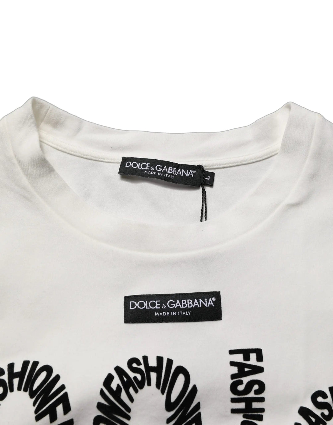 Dolce &amp; Gabbana Sample Sale | Dolce &amp; Gabbana White Cotton Graphic Sleeveless Tank Top - | Designer outlet