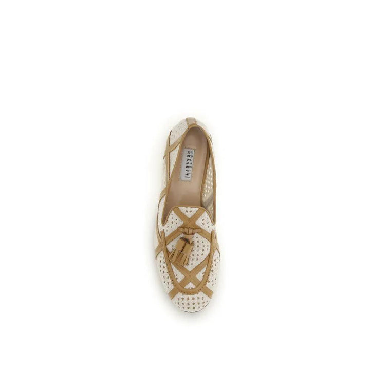 Fratelli Rossetti Sample Sale | Fratelli Rossetti Beige Linen Slip-On Loafers - | Designer outlet