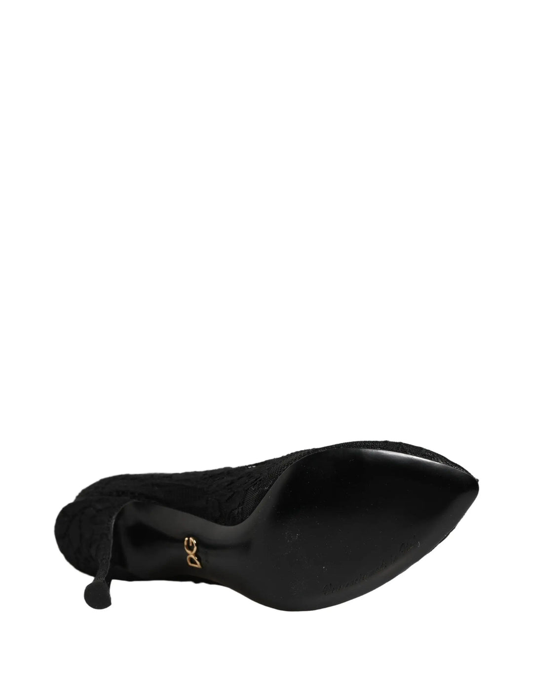 Dolce &amp; Gabbana Sample Sale | Dolce &amp; Gabbana Black Taormina Lace Socks Boots Pumps Shoes - | Designer outlet