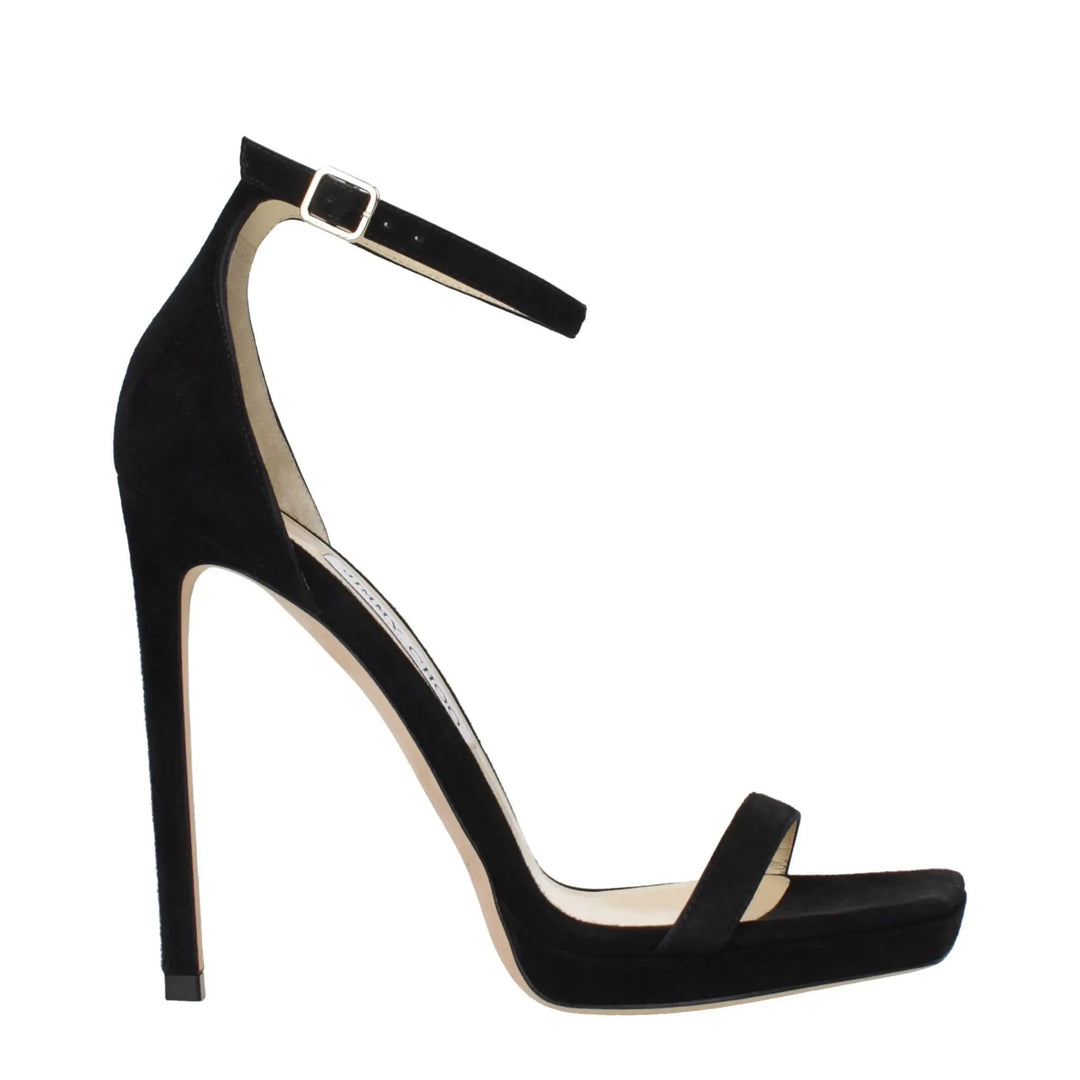 Jimmy Choo Sample Sale | Jimmy Choo Black Leather Stiletto Heel Sandals - | Designer outlet