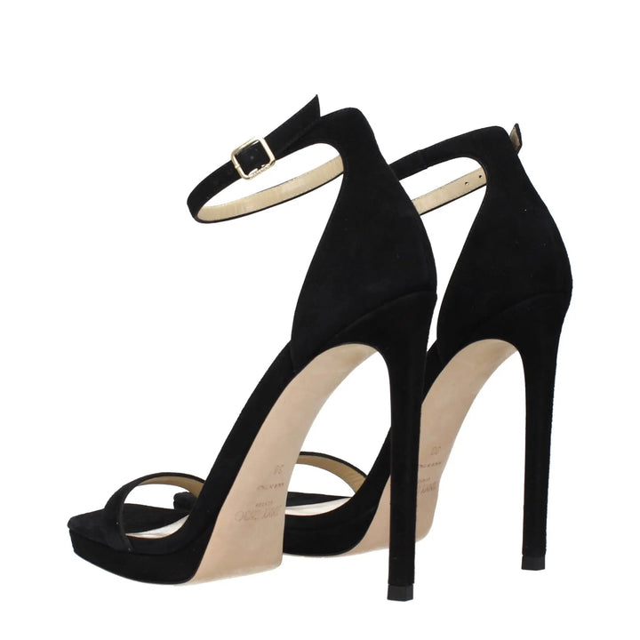 Jimmy Choo Sample Sale | Jimmy Choo Black Leather Stiletto Heel Sandals - | Designer outlet